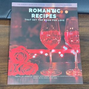 Romantic Recipes Cookbook with Red Cover